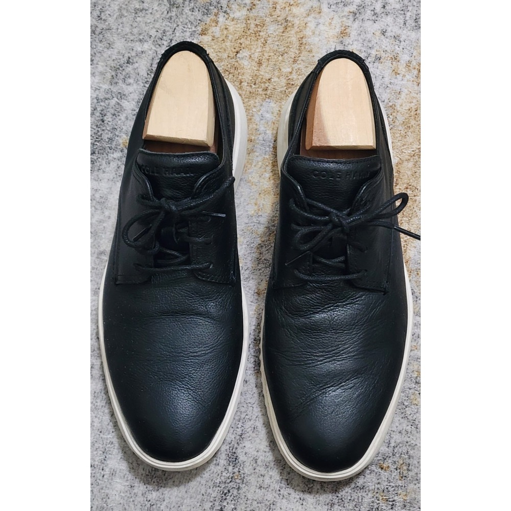 Cole Haan Men's Grand+ Plus Plain Toe Oxford Black Leather Shoes C36934 Sz 11.5M